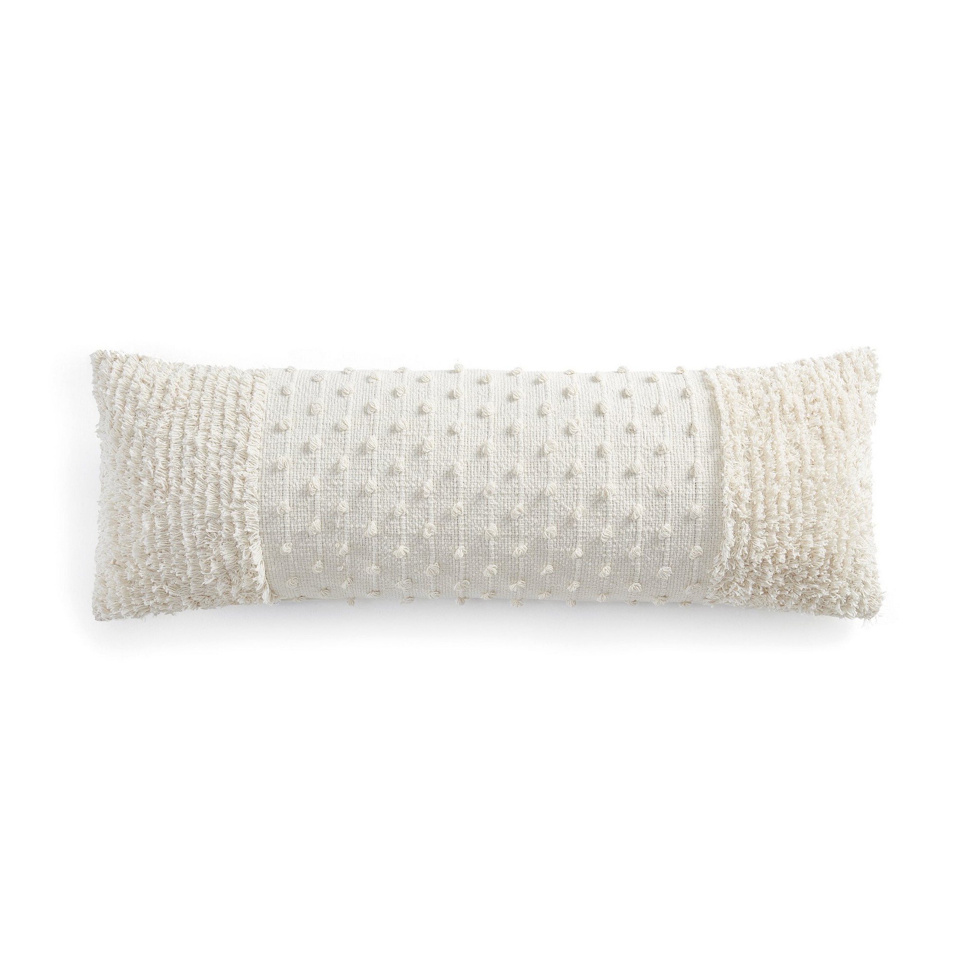 Emma Bolster Cushion by DKNY in Ivory White buy online from the rug seller uk